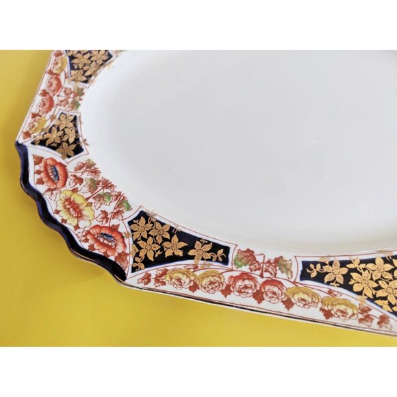 Vintge Myott Serving Platter Derbytone 14 1/2" x 10 1/4" - Picture 5 of 13